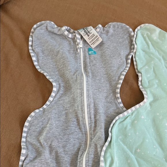 Love to Dream Sleep Sacks - Gray, Mint, and Striped - Picture 7 of 7